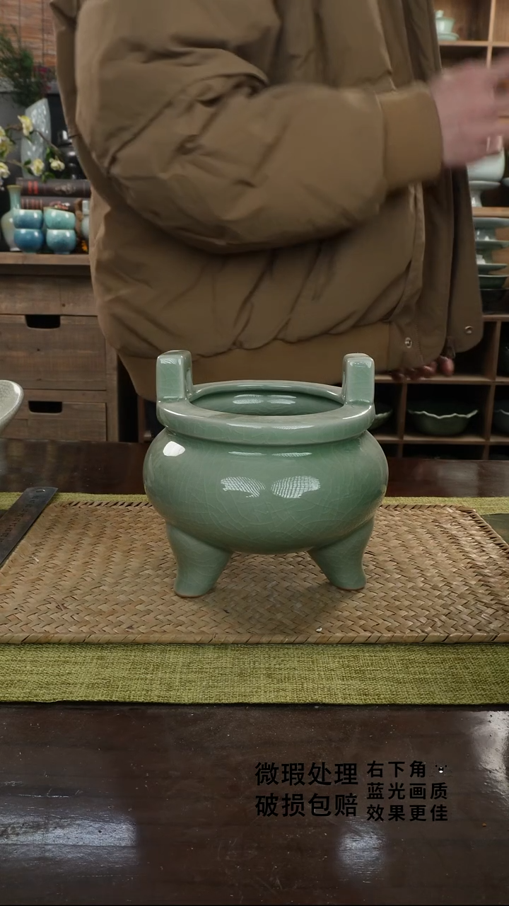 陶瓷双耳香炉A-15