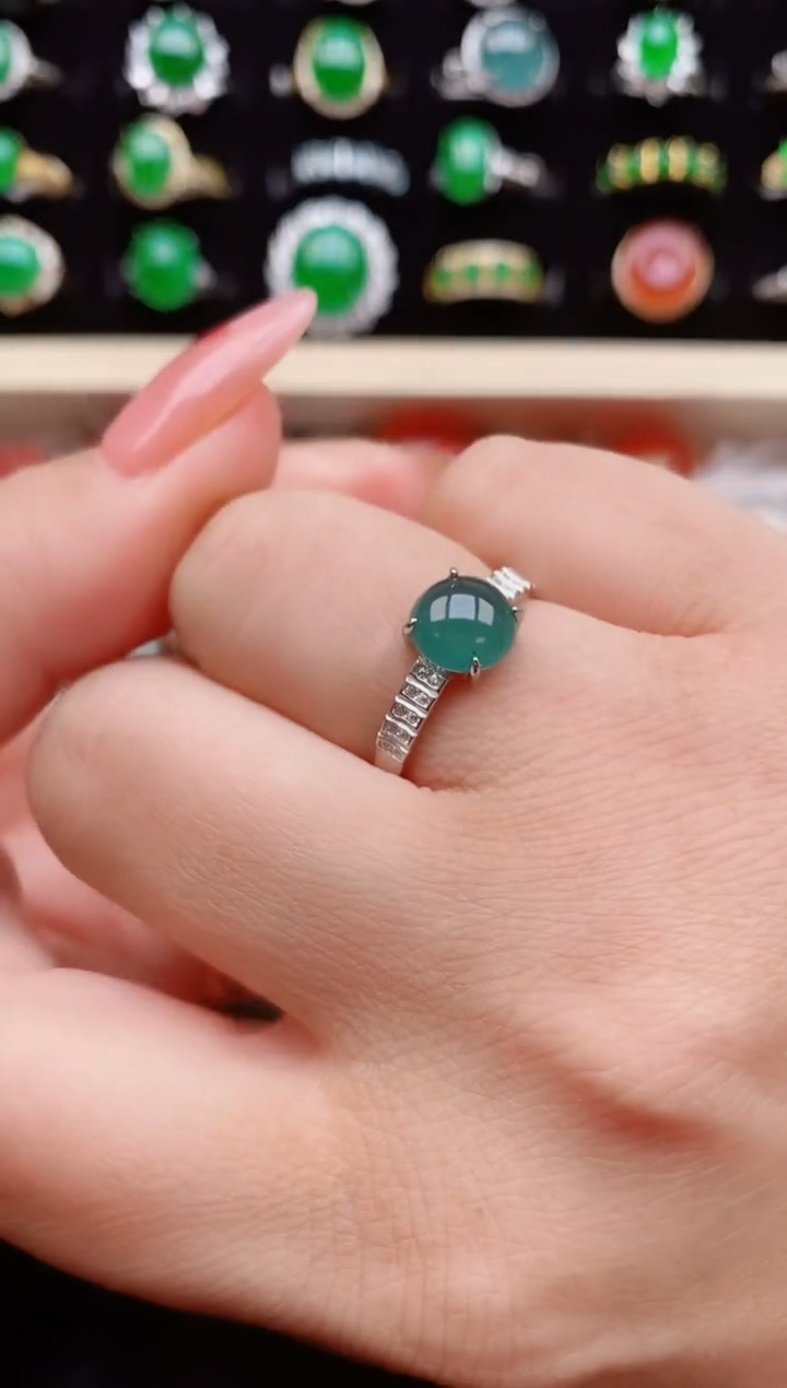 【闪购商品】翡翠戒指银S925镶嵌321321