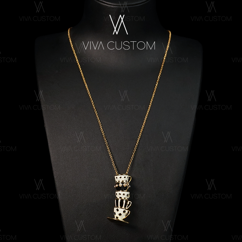 铜合金项链 （KS系列）可爱童趣小众茶杯项链