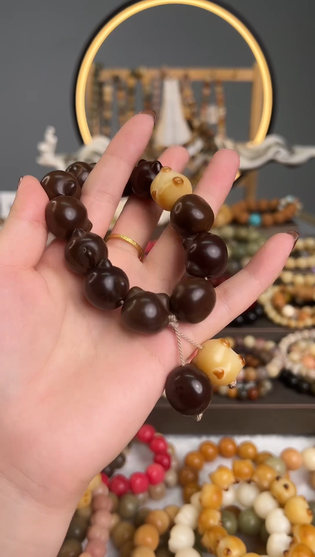 猫猫头+柯基屁手串