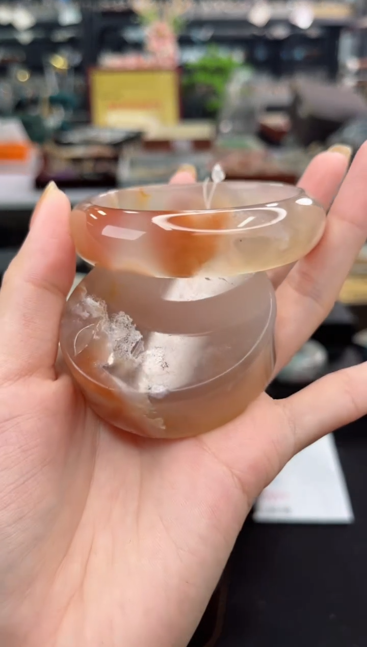 【闪购商品】石英质玉手镯未镶嵌57圈口（赠品镯心）6441403