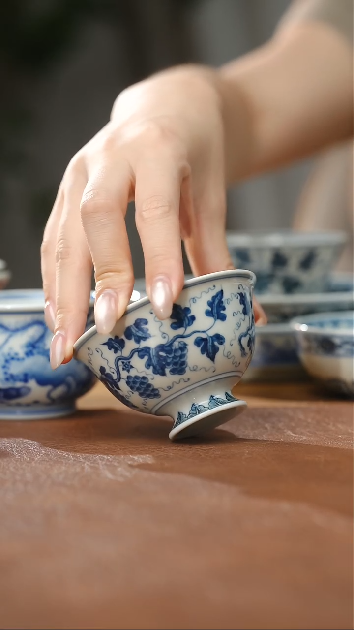 杯子仿明葡萄高足杯60cc