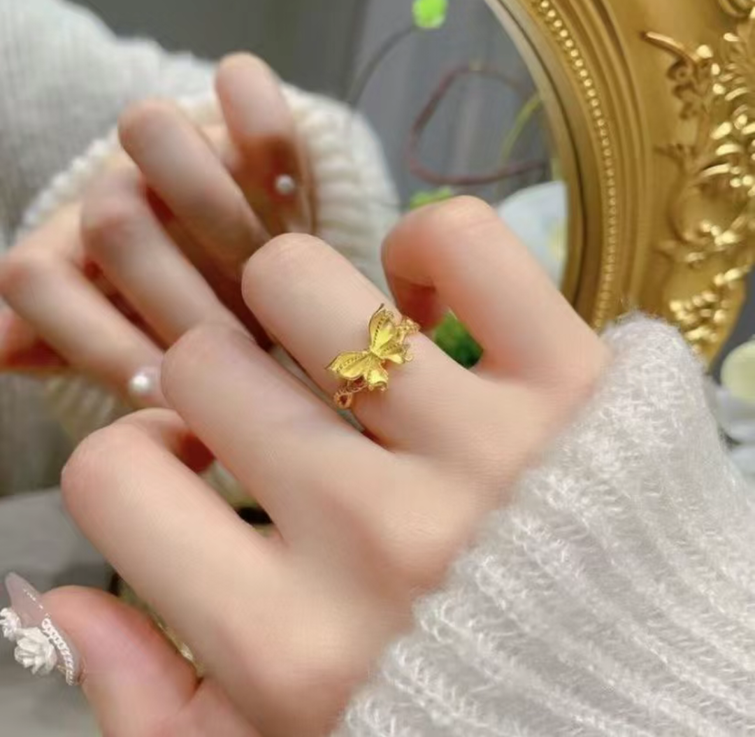 合金戒指 （蝴蝶款）新款来袭蝴蝶女戒时尚甜美风