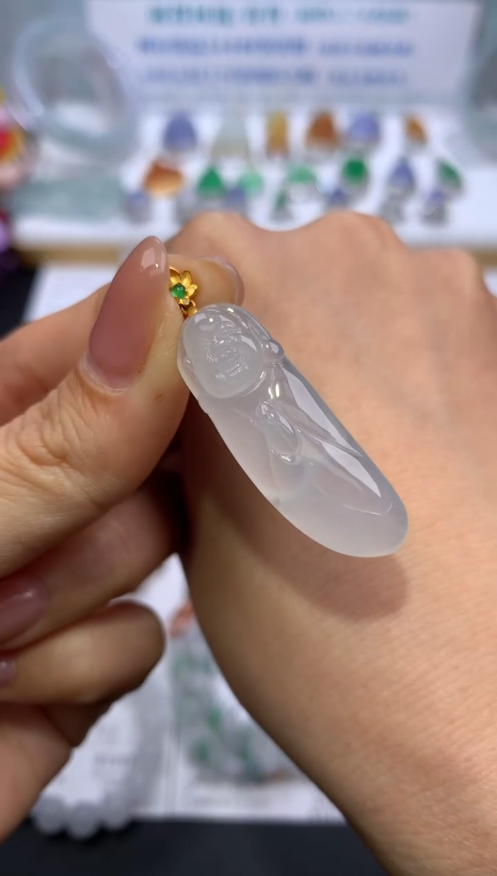 【闪购商品】定制翡翠18K金镶嵌模式推广期24小时鉴赏期