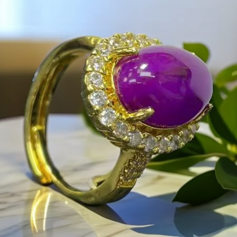 【喜子】紫苏蛋面精美戒指-QW3077多样性发一