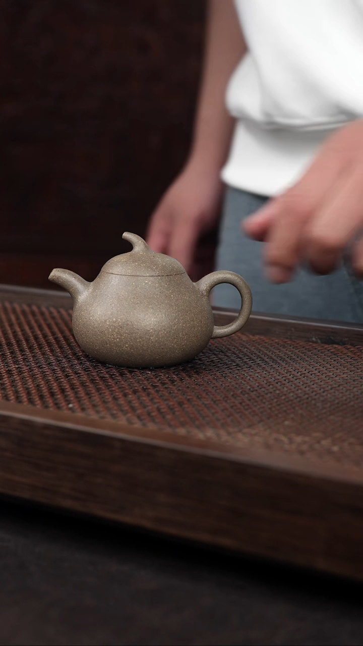 【闪购商品】紫砂茶壶粗砂青段茄瓢