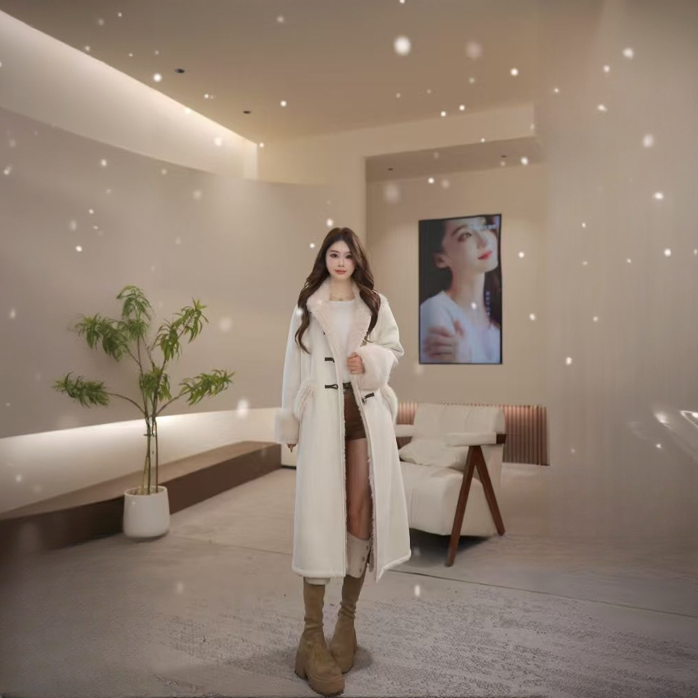 七色纺【预约链接】然然2025新款厚款保暖毛毛外套