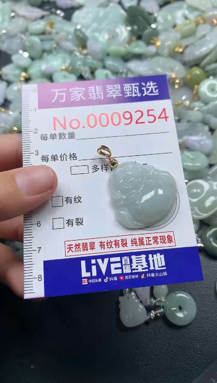 吊坠(不含链)未镶嵌翡翠9254