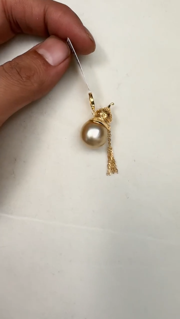 颈饰银S925镶嵌海水珍珠吊坠