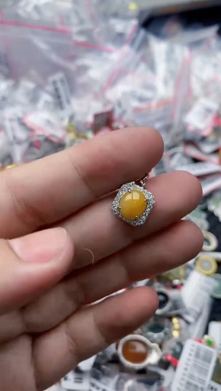 翡翠银S925镶嵌戒指44444---9