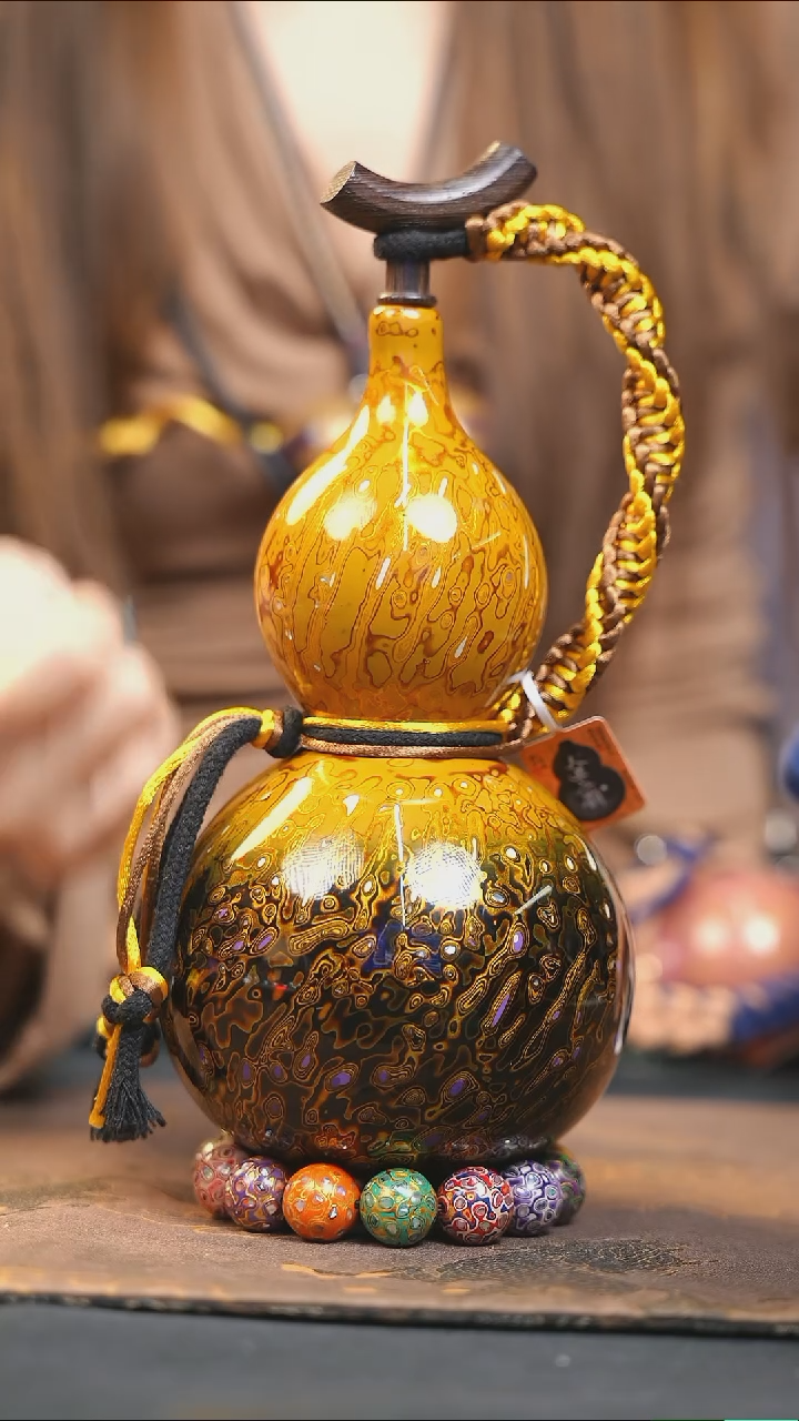 【闪购商品】WA245漆艺酒葫芦不包手串及旋转底座