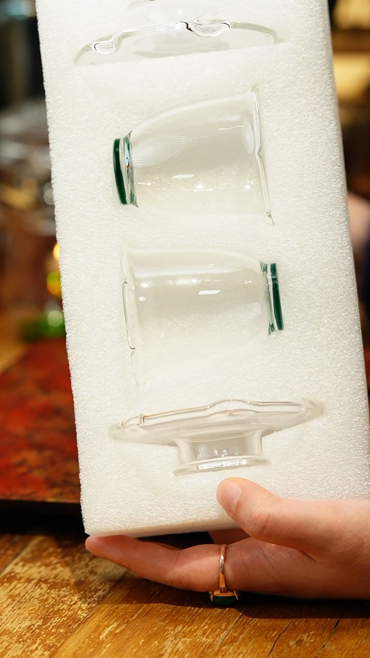 【闪购商品】禾器/卿妍杯碟组/墨绿2入