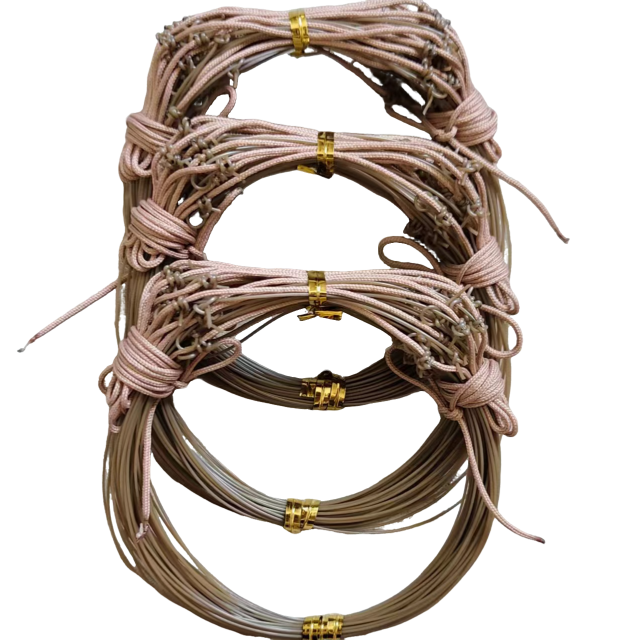 （拍5发6）户外枯草色鱼线绳子手工编织尼龙线圈抗拉力