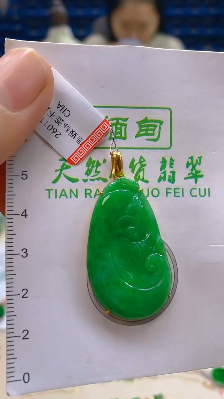 颈饰18K金镶嵌翡翠新号开播 全场乱卖