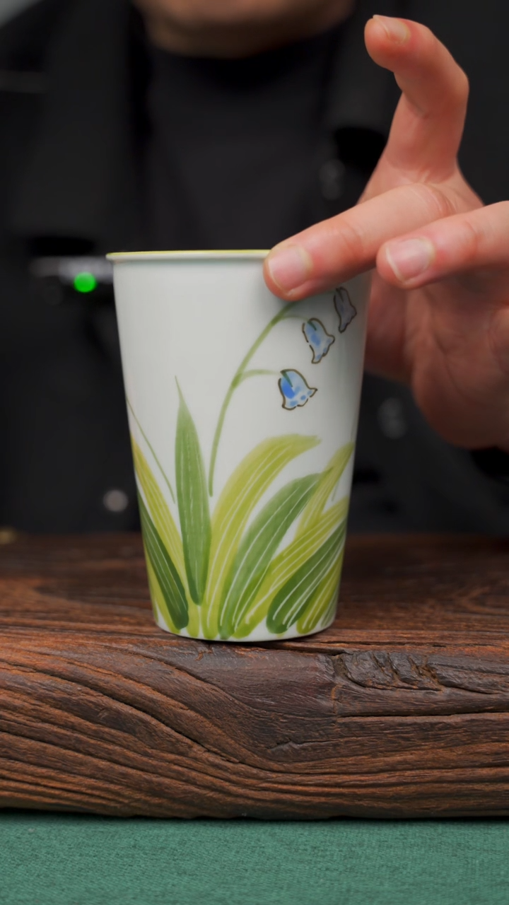 【闪购商品】瓷片200寻一缕瓷香杯釉下手工手绘瓷器