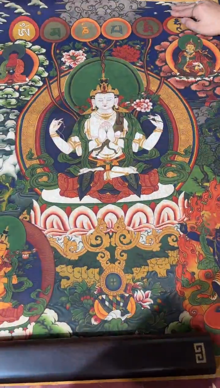 卷轴画龙妹的唐卡tk16