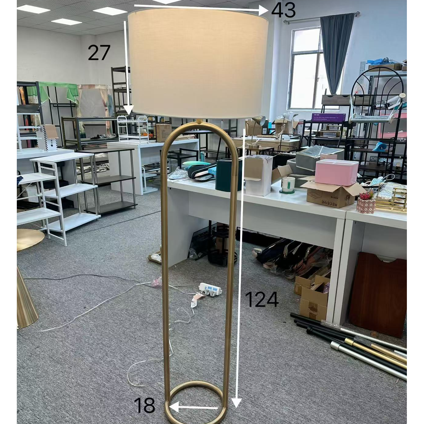 【库存】SX01美式落地灯/不带灯泡（直径43/高度152）