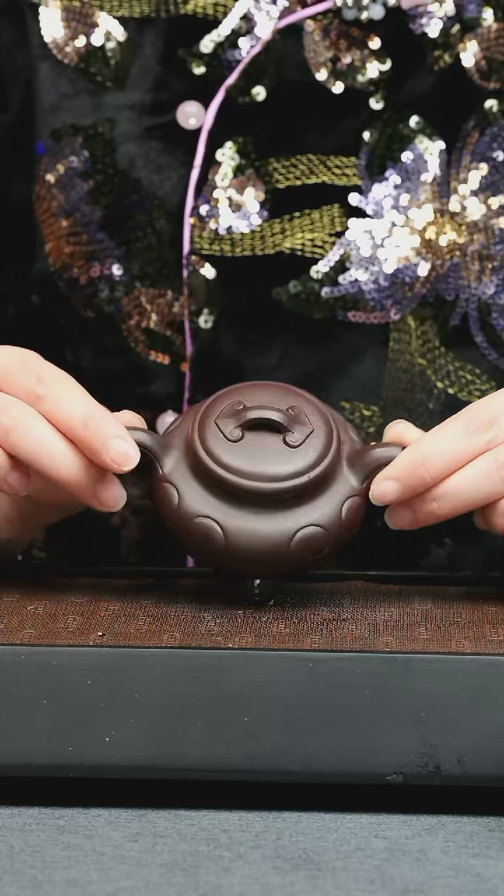 【闪购商品】紫砂茶壶五堂 仿古如意-90cc