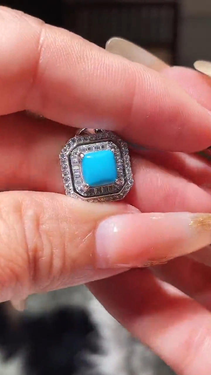 未镶嵌绿松石吊坠(不含链)美国睡美人矿