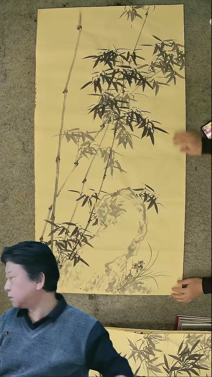 国画四尺整张  墨竹  69*138cm