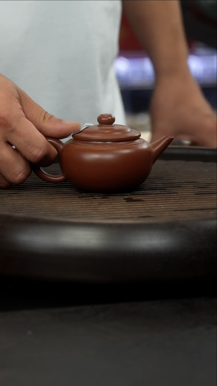 茶壶紫砂朱泥 水平壶
