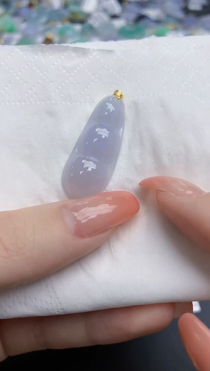 【闪购商品】翡翠颈饰18K金镶嵌天然缅甸翡翠A货