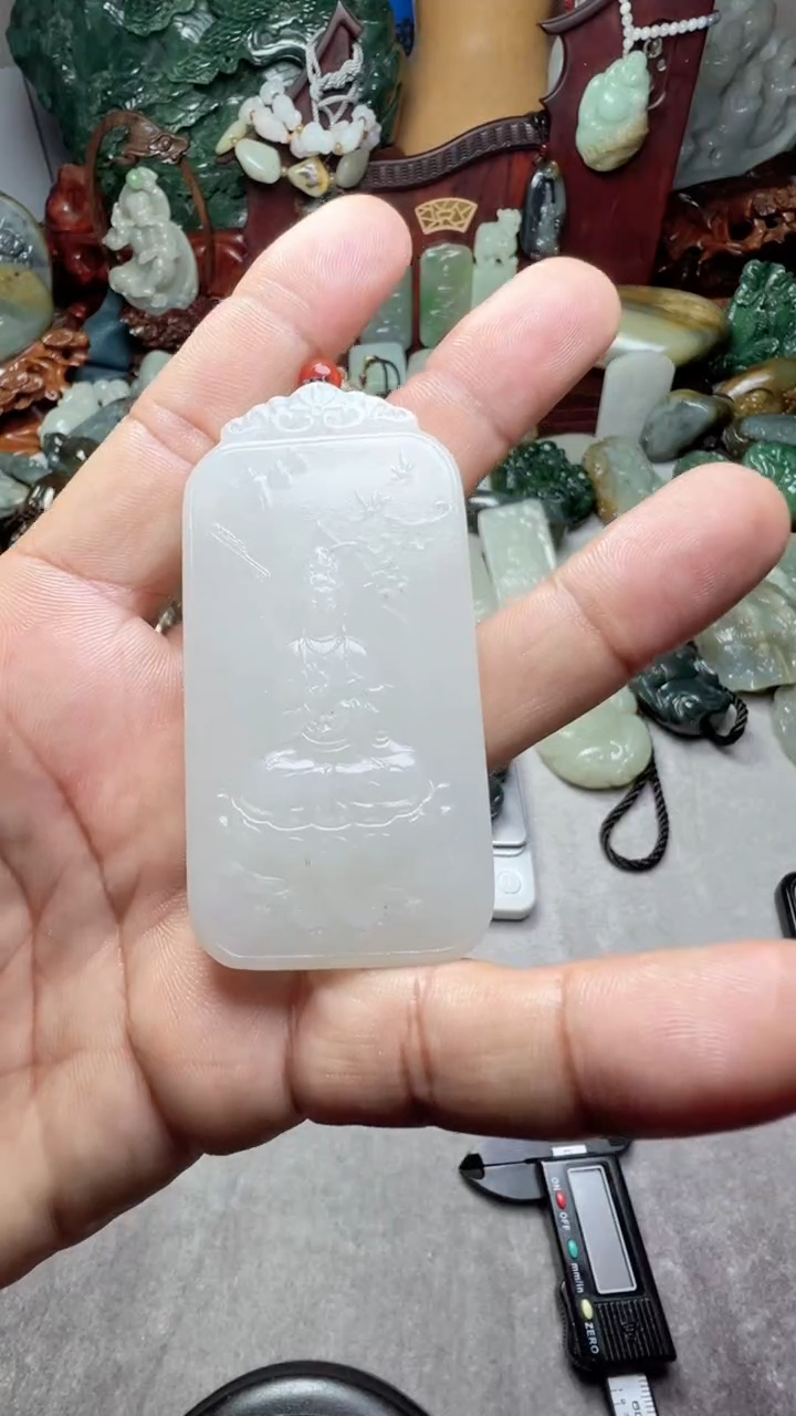 和田玉未镶嵌挂件-