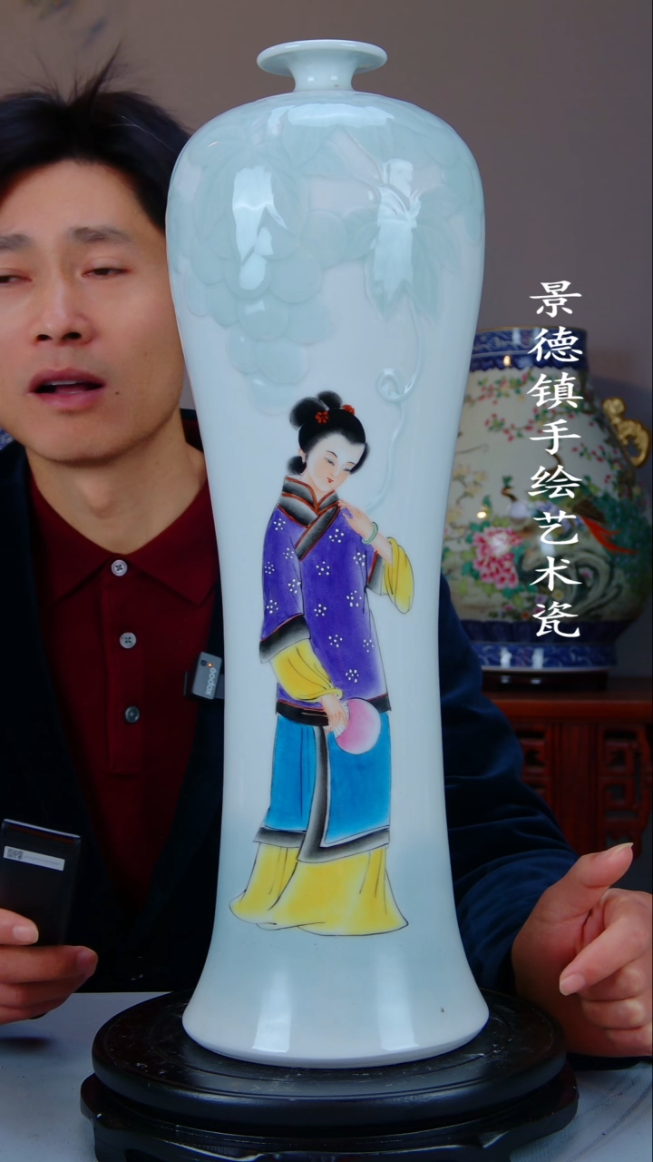 摆件陶瓷景德镇手工手绘陶瓷摆件43