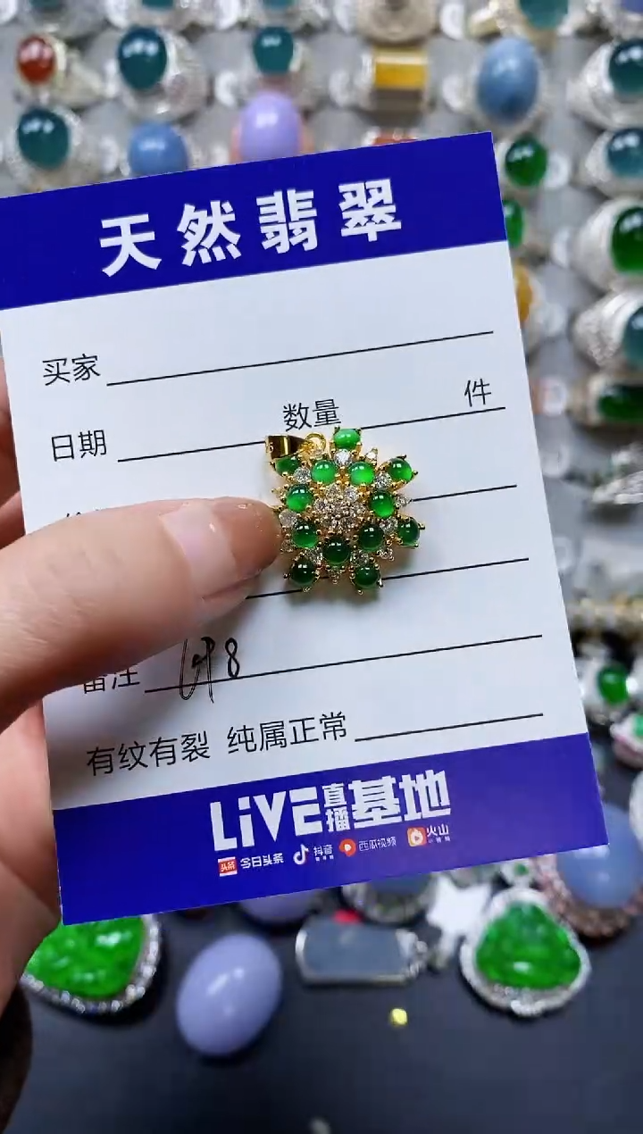 【闪购商品】翡翠颈饰银S925镶嵌0698