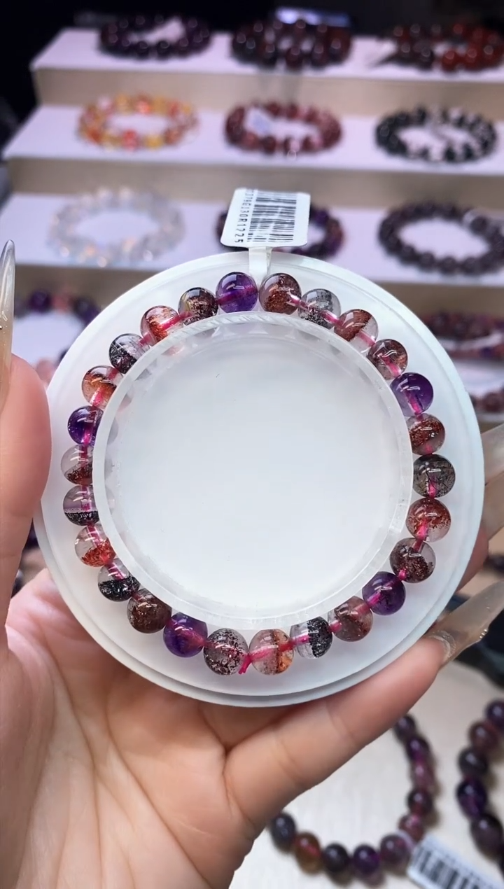 【闪购商品】水晶手链未镶嵌黑加仑超七单圈7m+