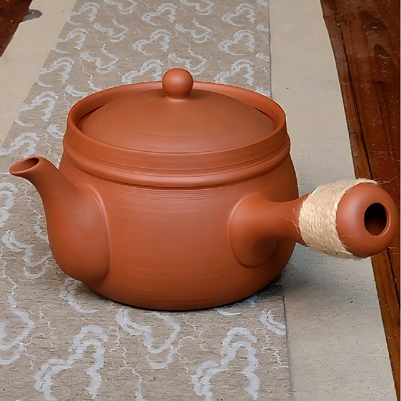 大容量砂铫煮水跳盖壶陶瓷侧把泥壶家用功夫泡茶壶煮茶器全手工