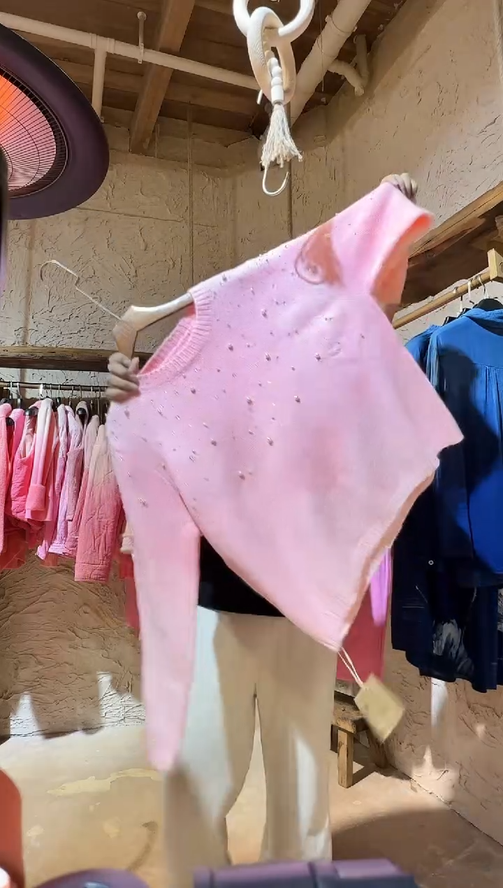 粉染植物染毛衣11