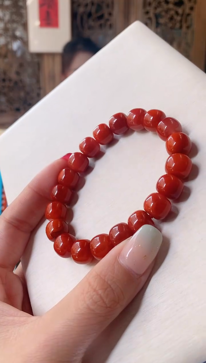 未镶嵌手链南红玛瑙收藏级瓦西火焰纹南红单圈11+mm