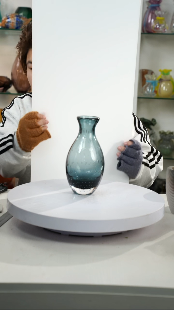 【闪购商品】琉璃【弘扬】高20轻奢琉璃花器微瑕福利