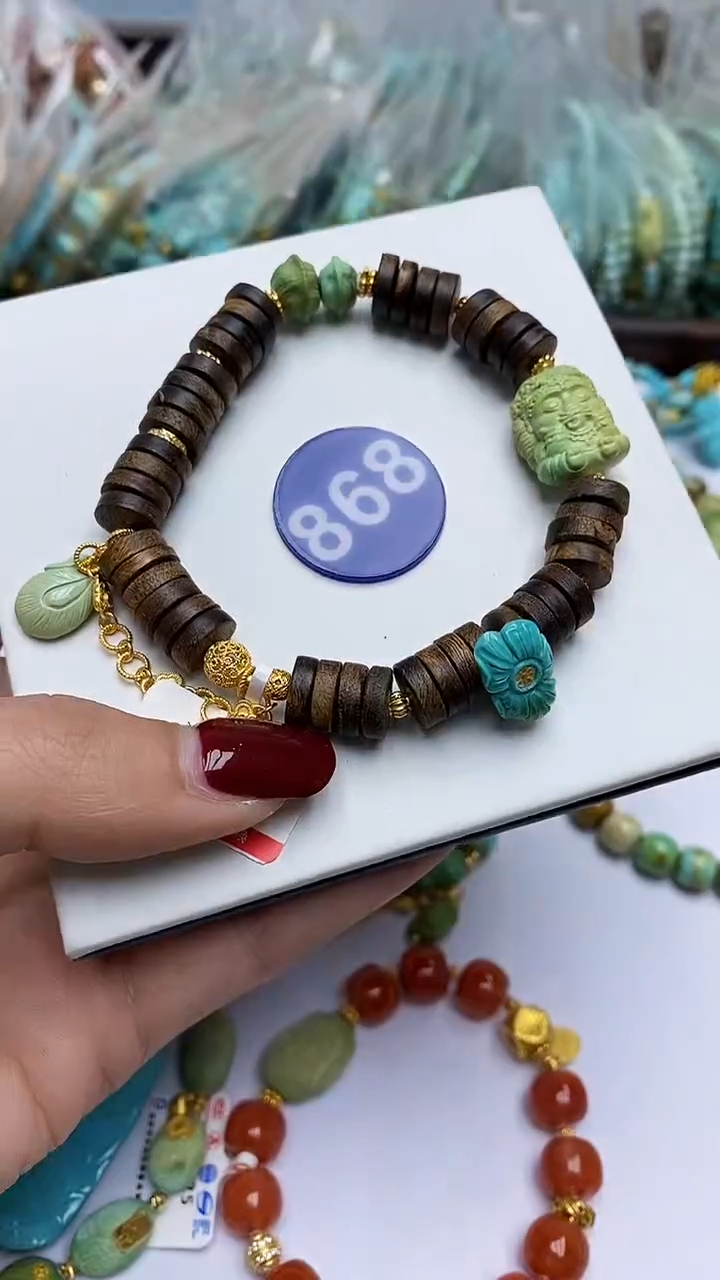 【闪购商品】绿松石手链银S925镶嵌868