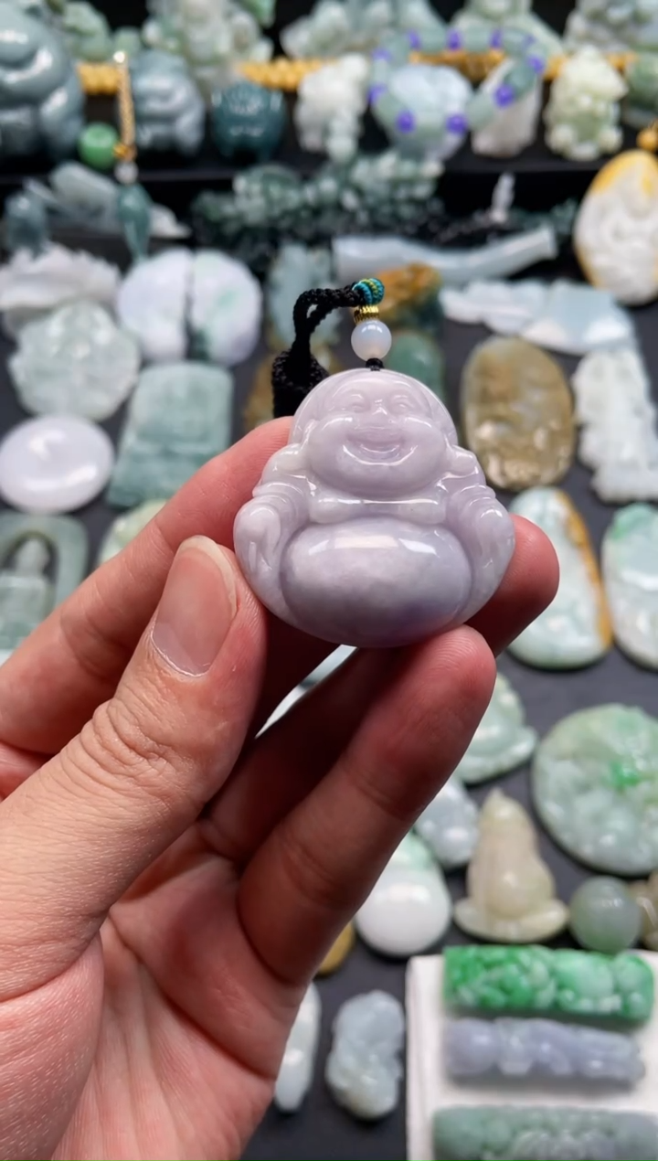 颈饰未镶嵌翡翠14  天然翡翠a货  佛