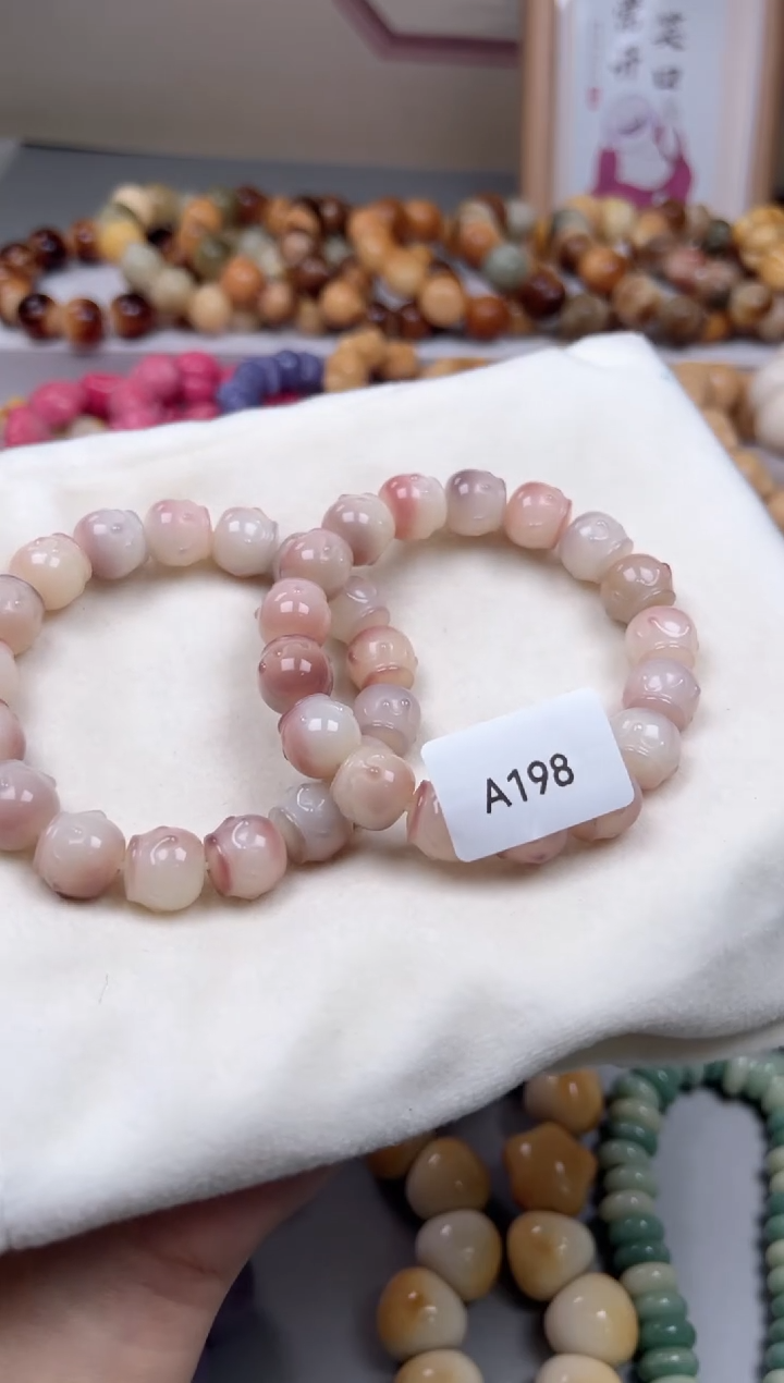 手串菩提根/象牙果A198蜜罐13mm一串通货随机