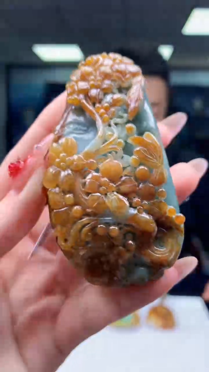 【闪购商品】定制翡翠未镶嵌1052ry-毛货挂件54