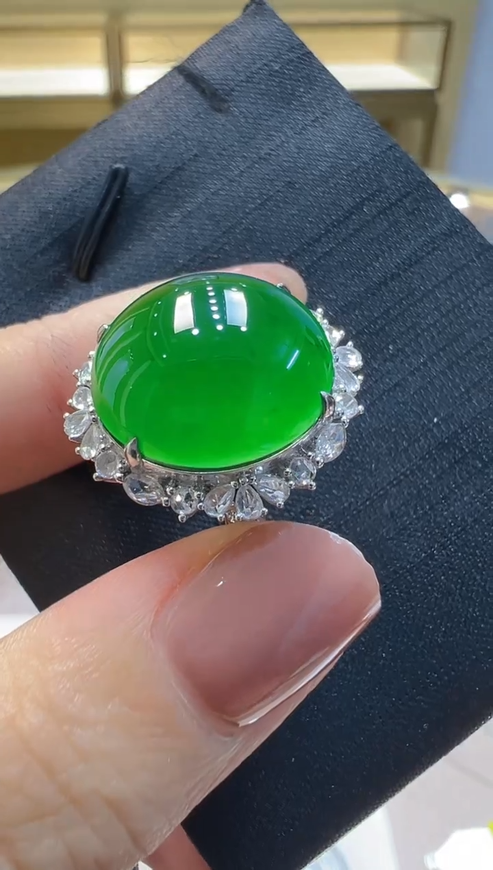 【闪购商品】翡翠戒指18K金镶嵌多样性团购发一件
