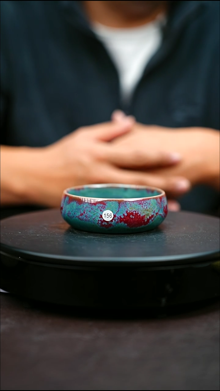 156#原矿钧瓷炉钧釉普洱杯