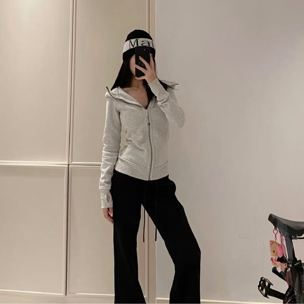 LK-秋冬修身连帽加绒卫衣