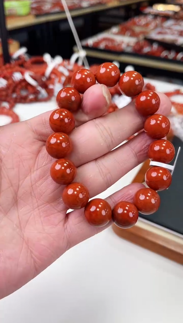 【闪购商品】南红玛瑙瓦西手串14+未镶嵌一个/条