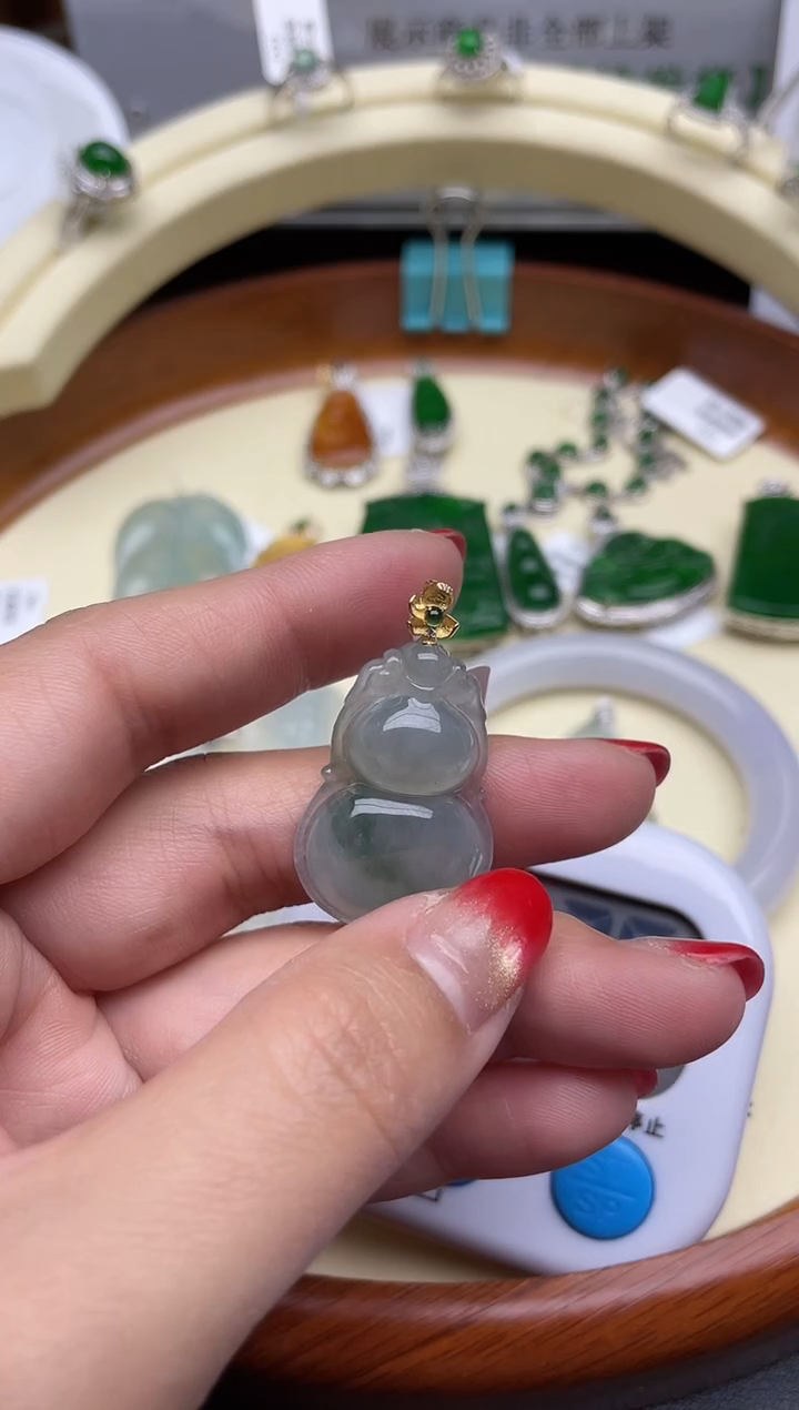 【闪购商品】翡翠颈饰18K金镶嵌回流寄售，不退不换