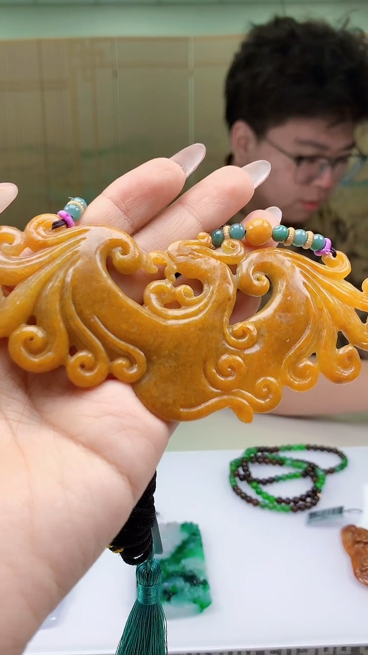 【闪购商品】定制翡翠未镶嵌4688ty-毛货挂件赠珠链66