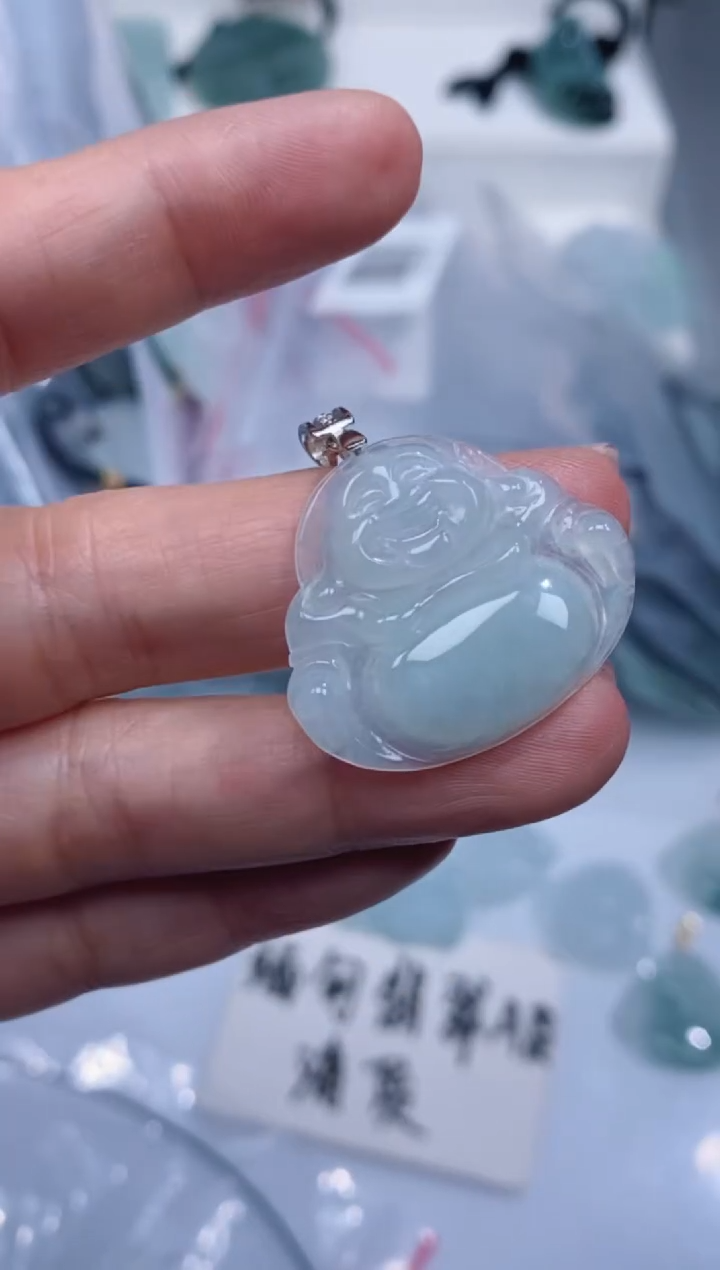 颈饰银S925镶嵌翡翠吊坠