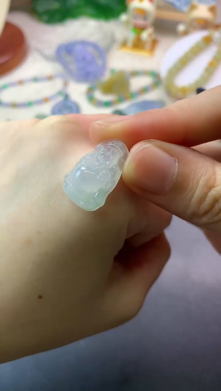 未镶嵌定制翡翠毛货翡翠吊坠