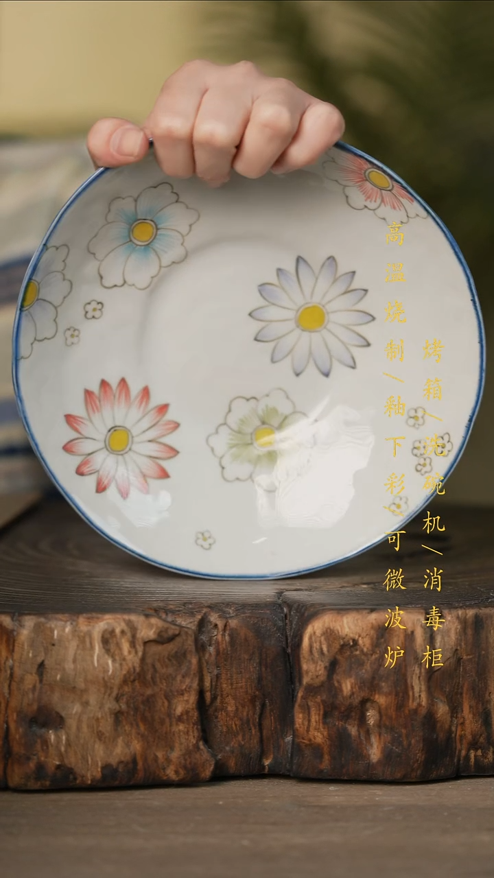 瓷片景德镇高温釉下彩可微波烤箱洗碗机