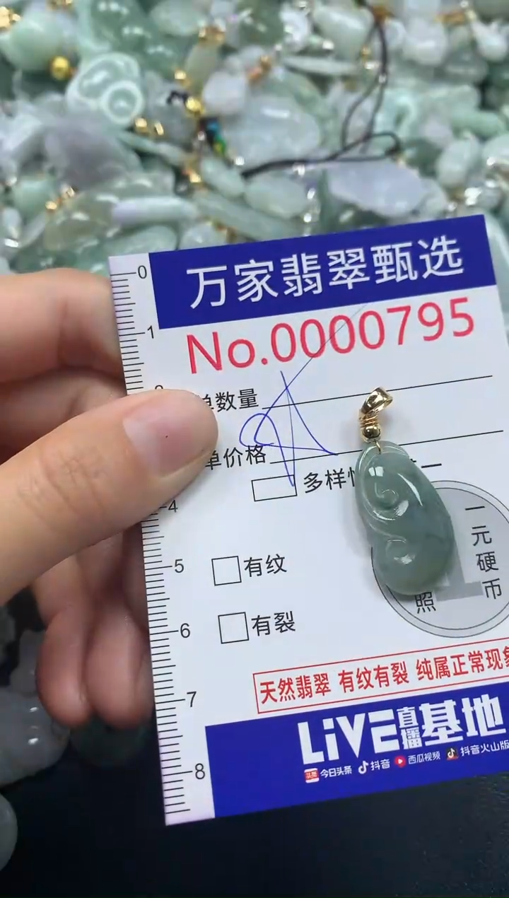 吊坠(不含链)未镶嵌翡翠0795