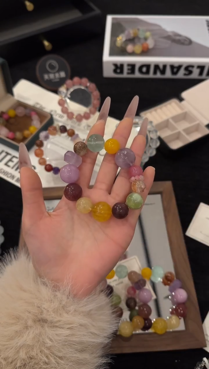 未镶嵌手链水晶糖果多巴胺x3583