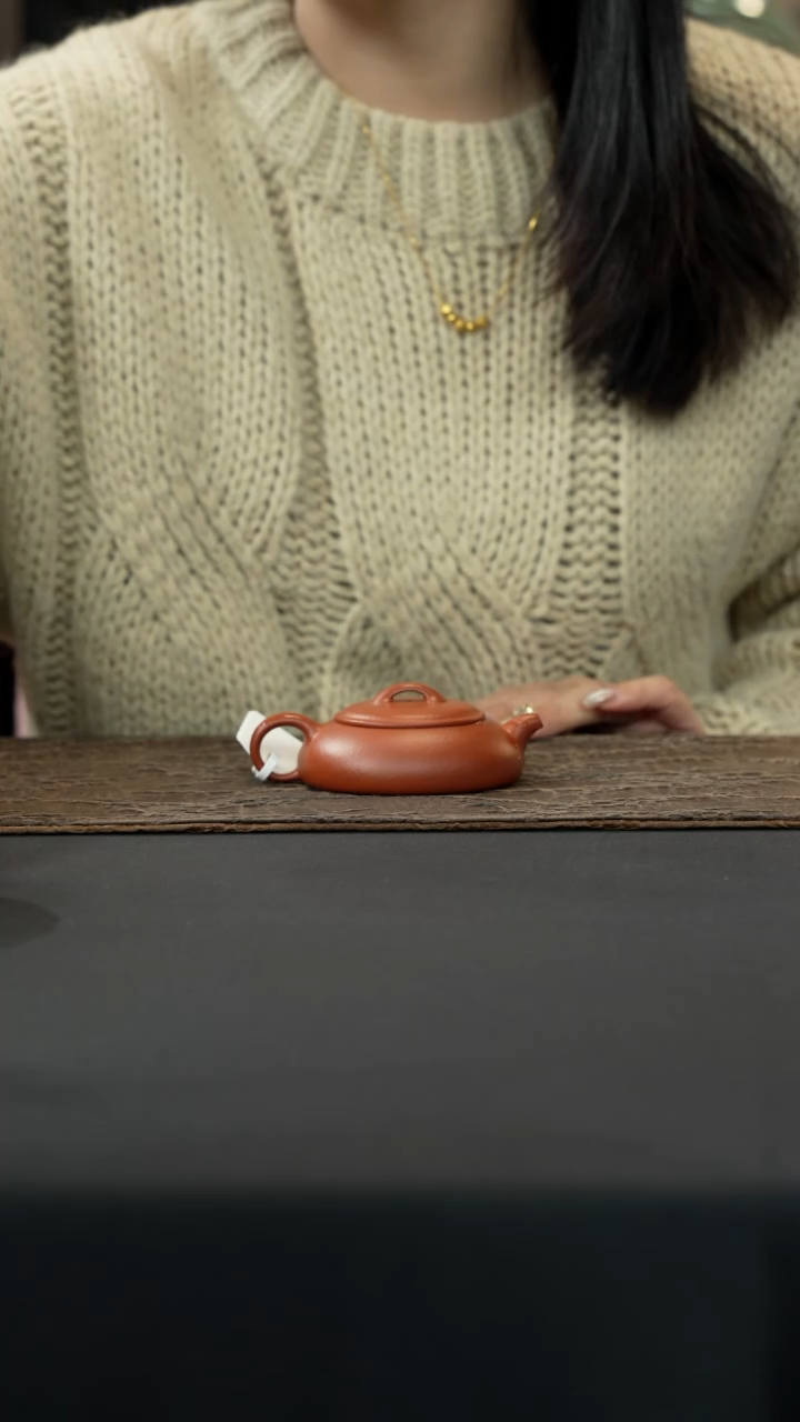 【闪购商品】紫砂茶壶红降坡无尘壶80cc